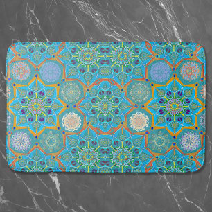 Octo helderder arabesk Moorse turquoise stijl Badmat