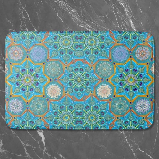 Octo helderder arabesk Moorse turquoise stijl Badmat
