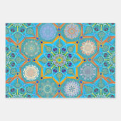 Octo helderder arabesk Moorse turquoise stijl Inpakpapier Vel (Voorkant 2)