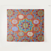 Octo helderder arabesque Moorse rode stijl Wandkleed (Voorkant (horizontaal))