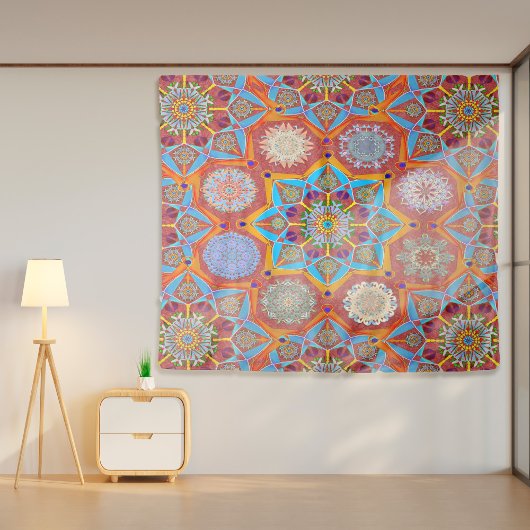 Octo helderder arabesque Moorse rode stijl Wandkleed