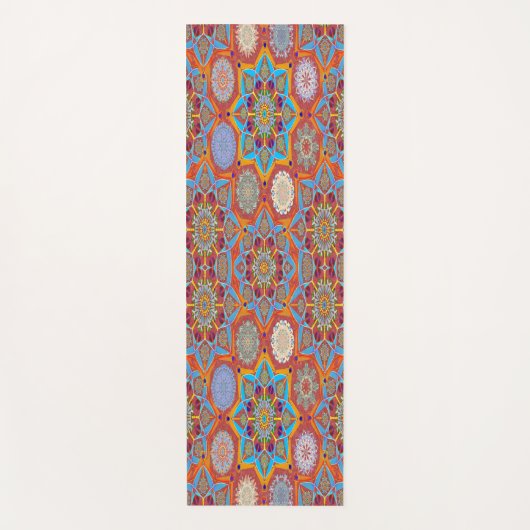 Octo helderder arabesque Moorse rode Yoga Mat (Voorkant)