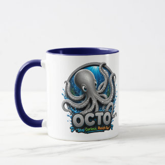 Octo Octopus – Blijf Nieuwsgierig. Reik Ver. Mok