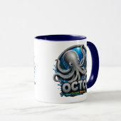 Octo Octopus – Blijf Nieuwsgierig. Reik Ver. Mok (Voorkant rechts)