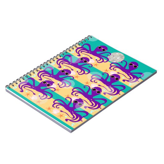 Octo Party Octopus Pattern Cute Zee Creature Notitieboek (Linkerzijde)