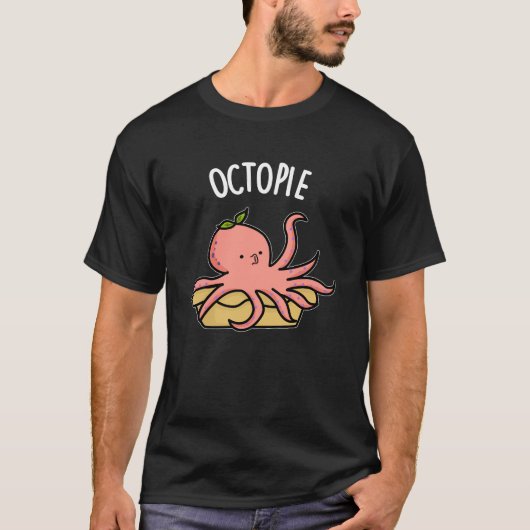 Octo-pie Funny Octopus Pie Dark BG T-shirt (Voorkant)
