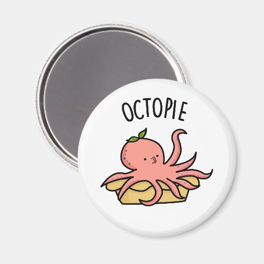 Octo-pie Funny Octopus Pie Pun Magneet (Voorkant / Achterkant)