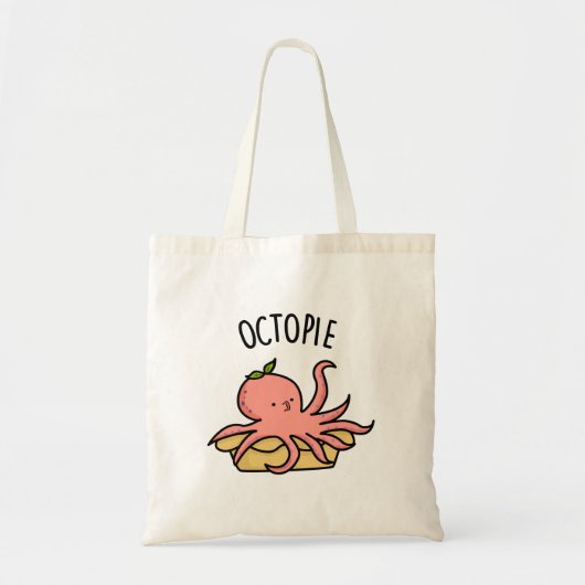 Octo-pie Funny Octopus Pie Pun Tote Bag (Voorkant)
