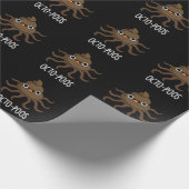 Octo-poos Funny Octopus Pun Dark BG Cadeaupapier (Hoek)