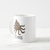 Octo-poos Funny Octopus Pun Koffiemok (Voorkant links)