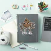 Octo-poos Funny Octopus Pun Sticker (iPad Cover)