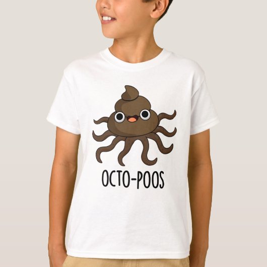 Octo-poos Funny Octopus Pun T-shirt (Voorkant)