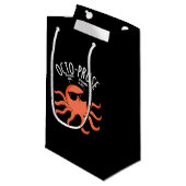 Octo-proza Funny Octopus Pun Dark BG Klein Cadeauzakje (Voorkant Gekanteld)