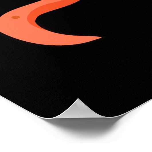 Octo-proza Funny Octopus Pun Dark BG Poster (Hoek)