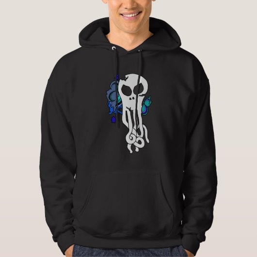 Octo schedel blauwe kopie hoodie (Voorkant)