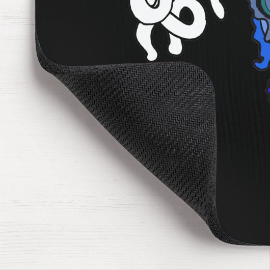 Octo schedel groen exemplaar, Octo schedel blauw e Muismat (Hoek)