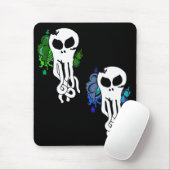 Octo schedel groen exemplaar, Octo schedel blauw e Muismat (Met muis)