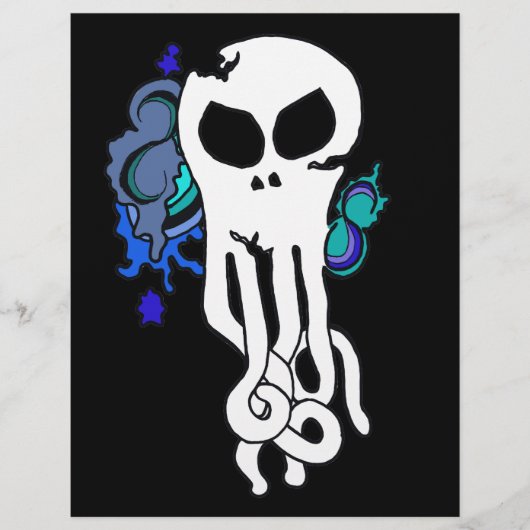 Octo schedelblauw flyer (Voorkant)