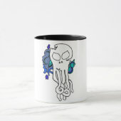 Octo schedelblauw mok (Midden)