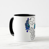 Octo schedelblauw mok (Voorkant links)