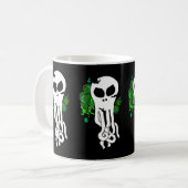 Octo schedelgroen koffiemok (Voorkant links)