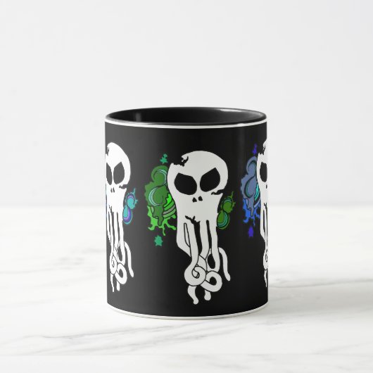 Octo schedelgroen mok (Midden)