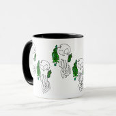 Octo schedelgroen mok (Voorkant links)