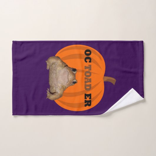 Octoader Halloween Pun With Toad Holiday Fun Bad Handdoek (Handdoek)