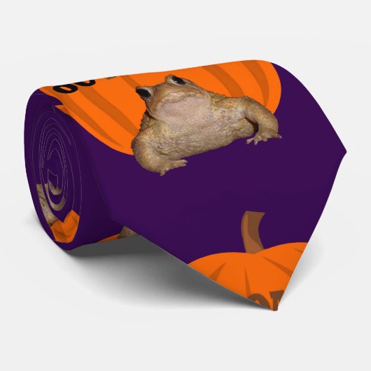 Octoader Halloween Pun With Toad Holiday Fun Stropdas (Opgerold)