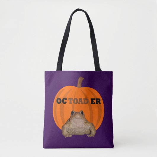 Octoader Halloween Pun With Toad Holiday Fun Tote Bag (Voorkant)