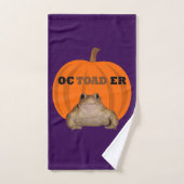 Octoader Halloween-spreekwoord met pad-vakantiesfe Bad Handdoek (Handdoek)