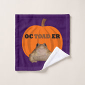 Octoader Halloween-spreekwoord met pad-vakantiesfe Bad Handdoek (Wasdoekje)