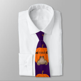 Octoader Halloween-spreekwoord met pad-vakantiespr Stropdas