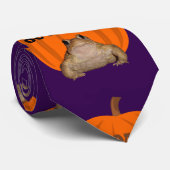 Octoader Halloween-spreekwoord met pad-vakantiespr Stropdas (Opgerold)