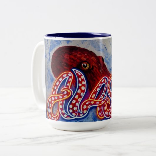 OctoAlaska mug Tweekleurige Koffiemok (Voorkant links)