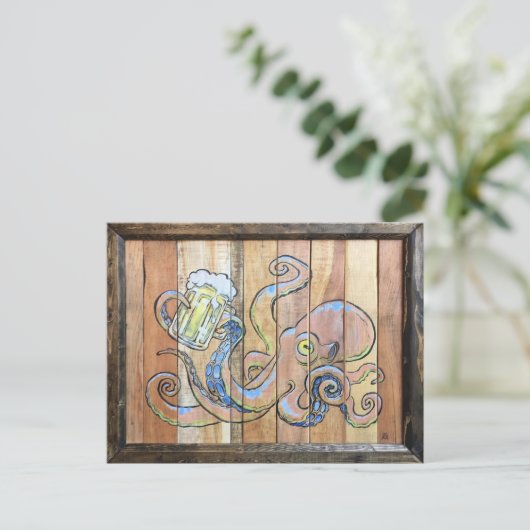 OctoBeer Briefkaart (Staand voorkant)