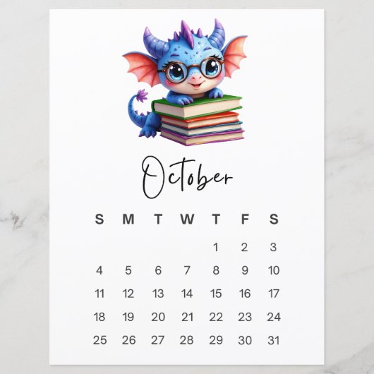 October Baby Dragon Cozy Storybook Fantasy (Voorkant)