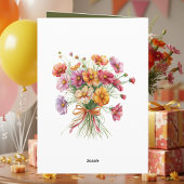 October Birth Flower Birthday Card | Marigolds Kaart
