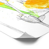 October Birth Flower Language of Flowers Marigold Poster (Hoek)