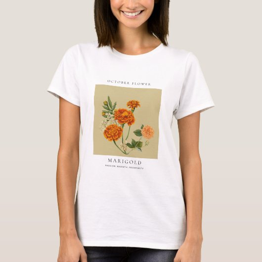 October Birth Month Flower T-Shirt (Voorkant)