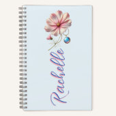 October Bloom & Gemstone Muse – Personalized Birth Notitieboek (Voorkant)