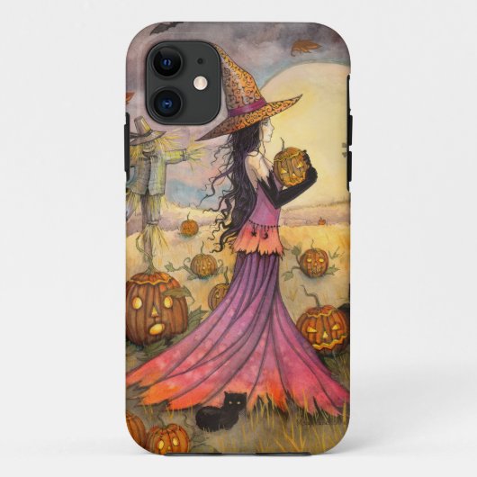 October Fields Halloween Heks iPhone 5 Hoesje (Achterkant)