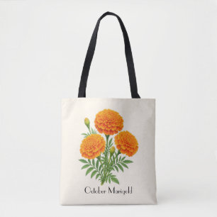October Flamingo Bloemen Tote Bag