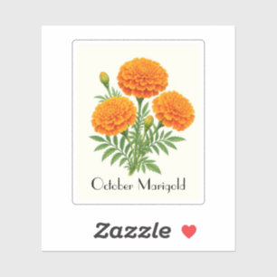 October Flamingobloem Sticker