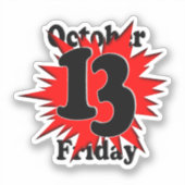 October Friday the 13th Sticker (Voorkant)