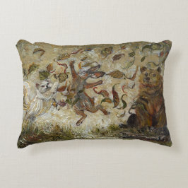 October Fun Whimsical Autumn Forest Animals  Accent Kussen
