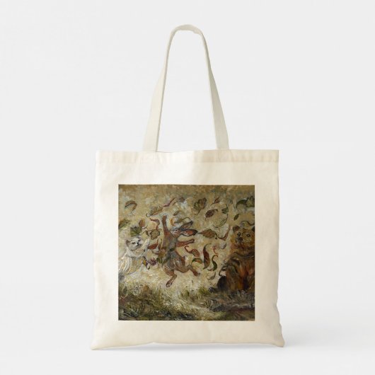 October Fun Whimsical Autumn Forest Animals  Tote Bag (Achterkant)