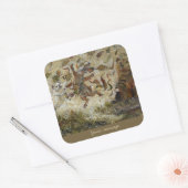 October Fun Whimsical Autumn Forest Animals Vierkante Sticker (Envelop)