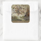 October Fun Whimsical Autumn Forest Animals Vierkante Sticker (Tas)