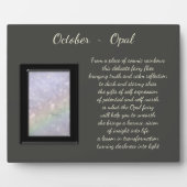 October Geboortesteen Opal Fotoplaat (Voorkant)